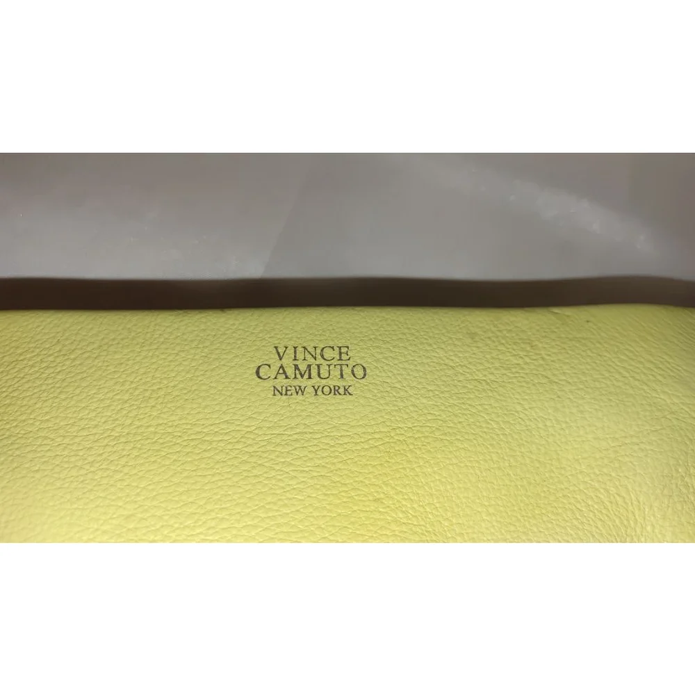 Vince Camuto Camo Leather Wristlet in Golden Apple